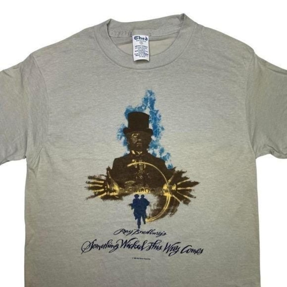Vintage 80s‎ Ray Bradbury's Something Wicked This Way Comes movie promo shirt SM